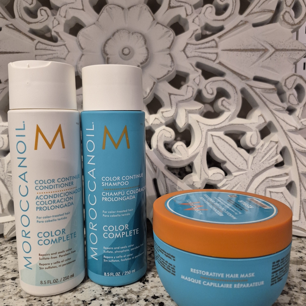 Moroccanoil Restorative Hair Mask & Color Shampoo Set